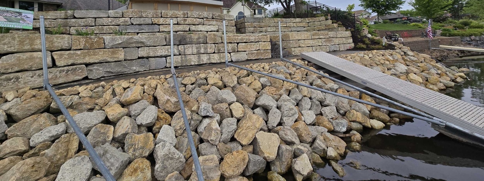 Winter Shoreline Restoration & Hardscaping in Champlin, MN