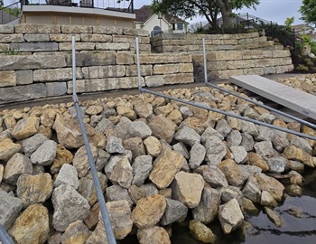 Winter Shoreline Restoration & Hardscaping in Champlin, MN