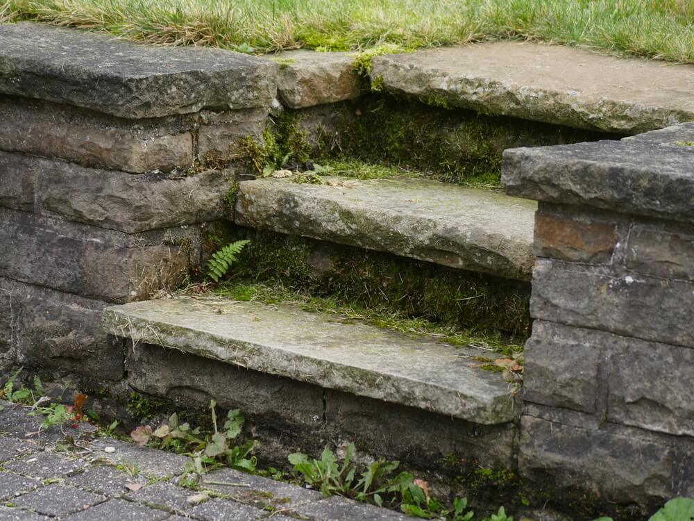 stairs in a retaining wall